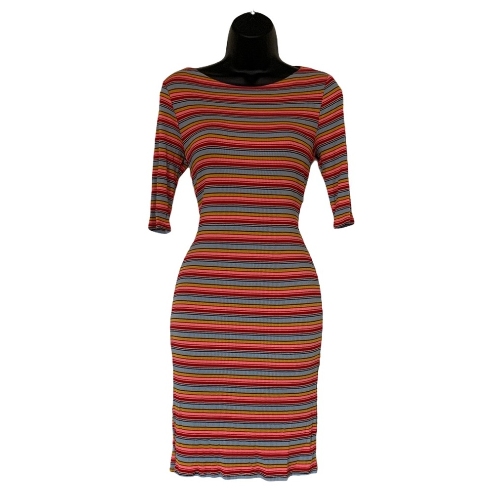 Socialite Striped Dress, Size L